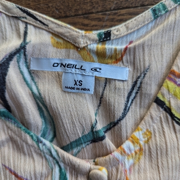 O'Neill baby doll camisole button down multicolor floral boho hippie women XS - Picture 3 of 10
